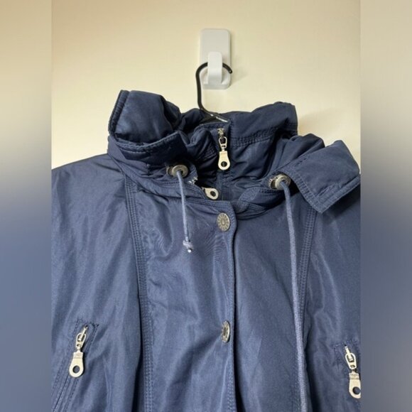 Metropolis by Couloir Navy Blue Hooded Embroidered Ski Snow Winter Suit Size 8 - Picture 4 of 16